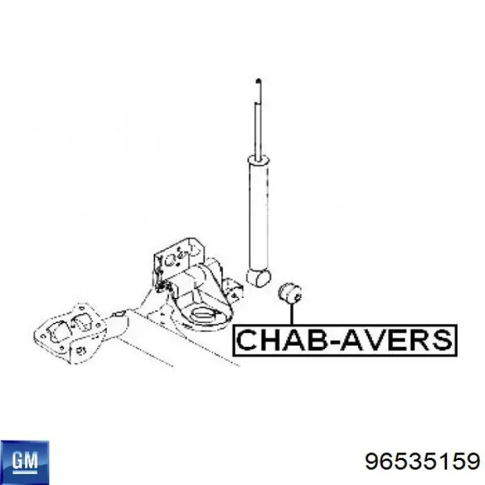 Silentblock amortyzatora tylnego General Motors 96535159