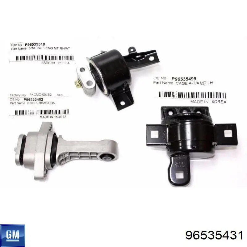 96535431 General Motors Poduszka (podpora) silnika prawa