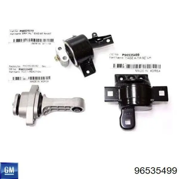 96535499 General Motors Poduszka (podpora) silnika lewa