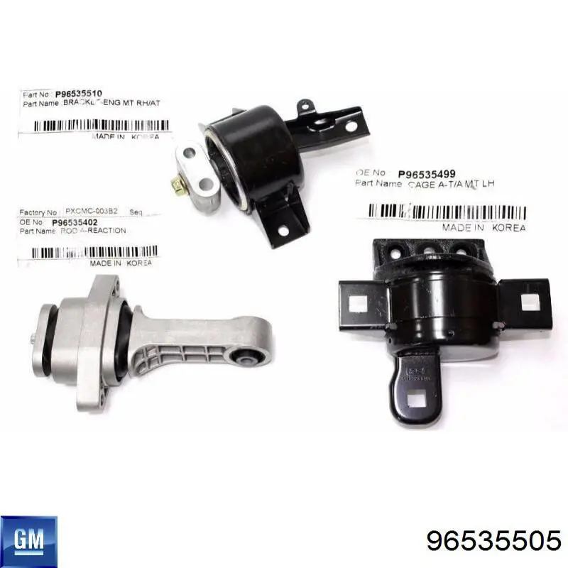 Poduszka (podpora) silnika lewa General Motors 96535505 cena, od 44,49 USD