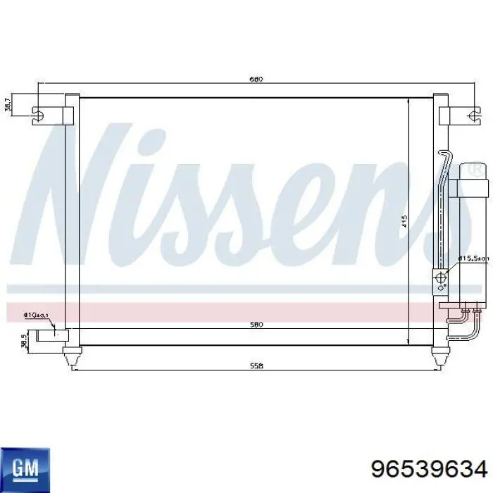 Chłodnica klimatyzacji General Motors 96539634 cena, od 69,81 USD