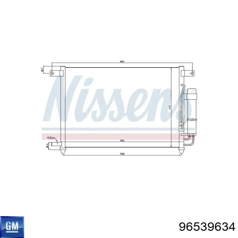 Do koszyka 96539634 General Motors Chłodnica klimatyzacji