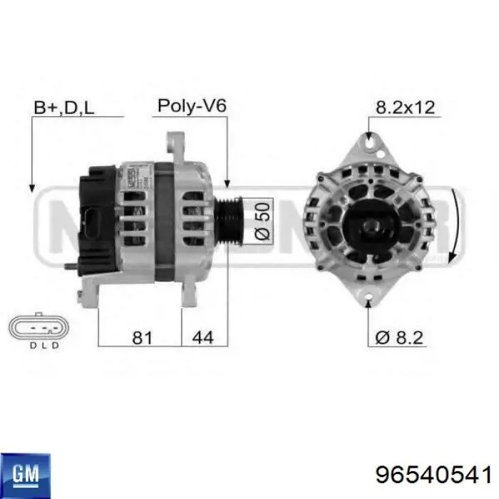 96540541 General Motors Alternator