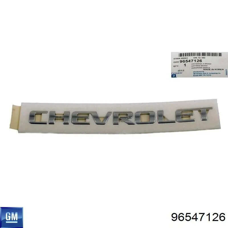 96547126 General Motors emblemat na klapę bagaznika (znaczek firmowy)