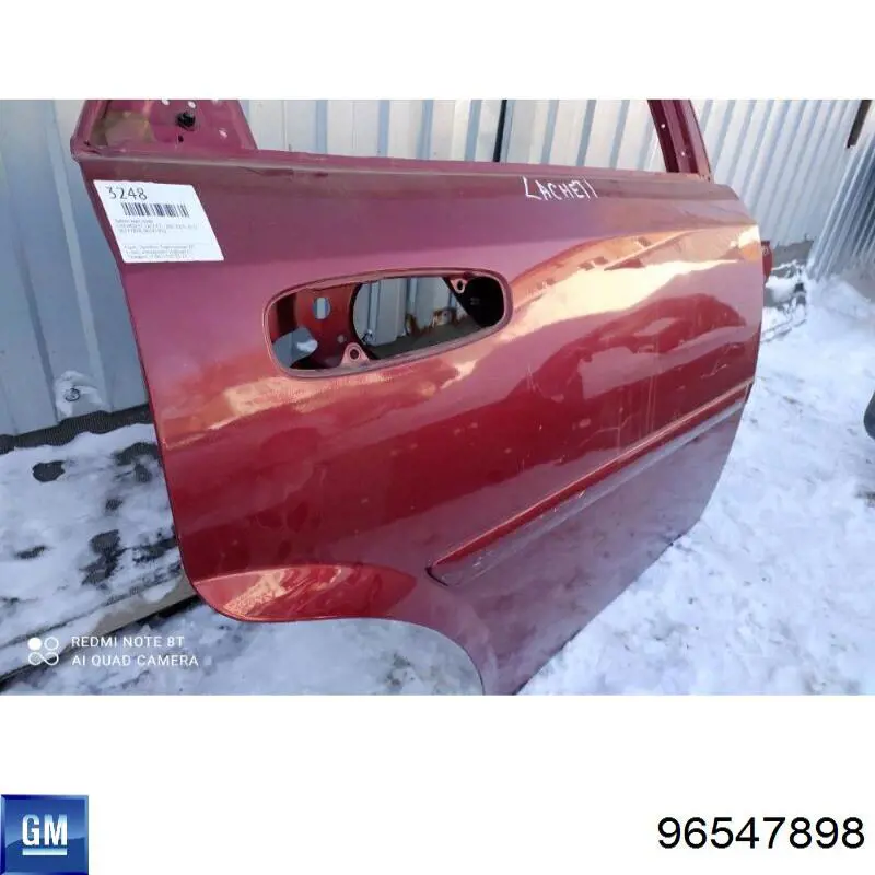 96547898 General Motors Drzwi tylne prawe