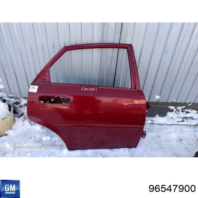 96547900 General Motors drzwi tylne prawe