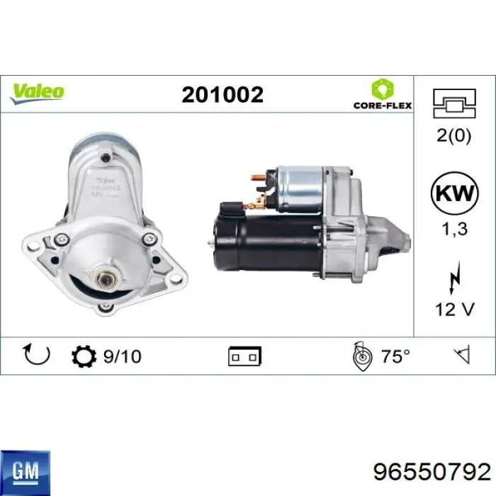 Rozrusznik General Motors 96550792 cena, od 66,66 USD