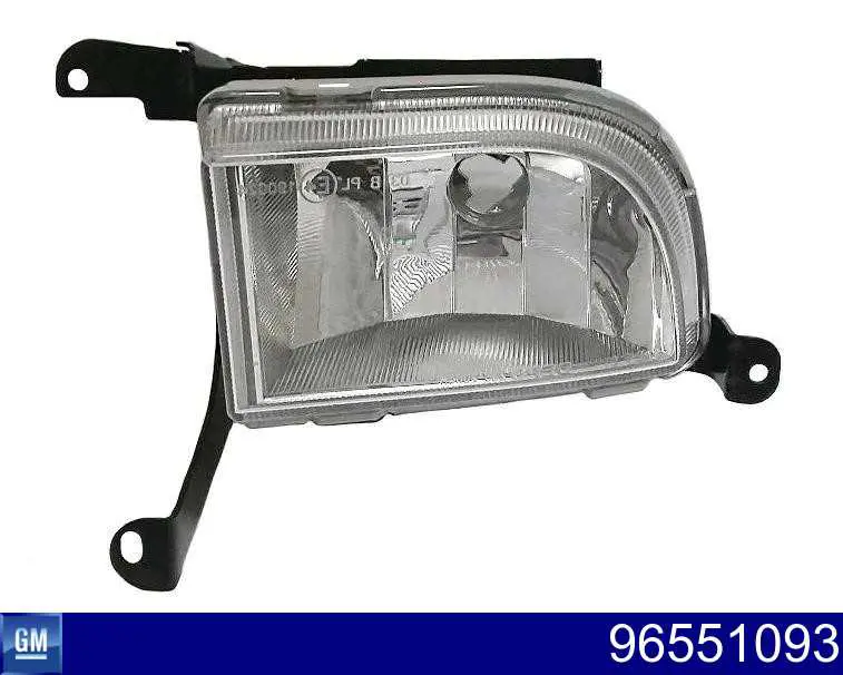 96551093 General Motors lampa przeciwmgielna lewa