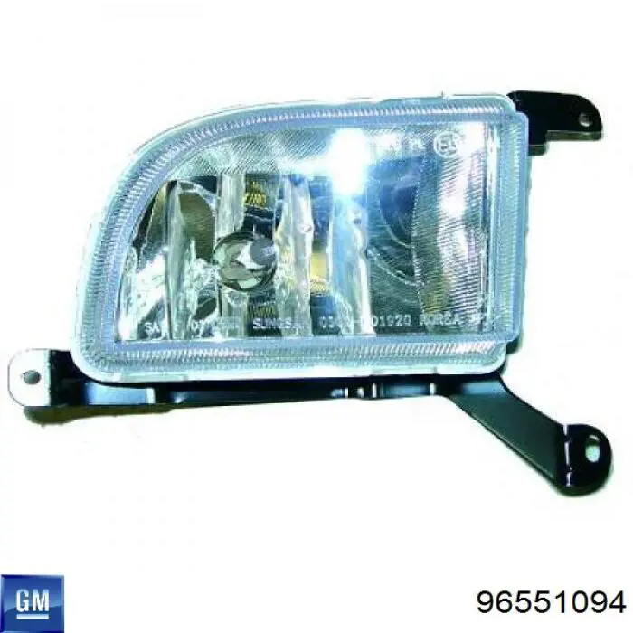 Lampa przeciwmgielna prawa General Motors 96551094 cena, od 40,58 USD