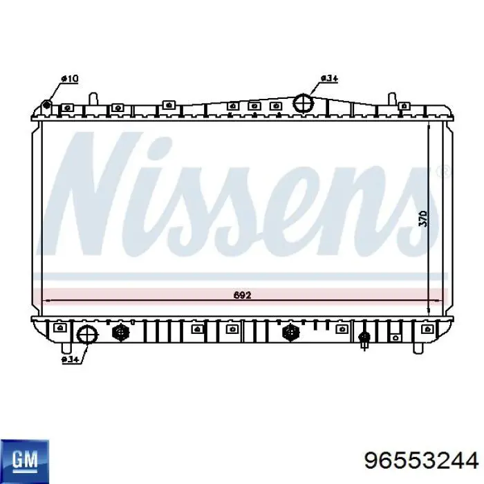 96553244 General Motors Chłodnica silnika