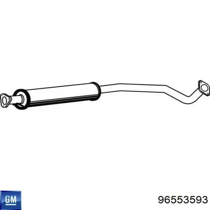 Tłumik, środkowa część General Motors 96553593 cena, od 62,16 USD