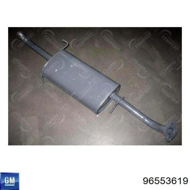 Do koszyka 96553619 General Motors Tłumik, tylna część