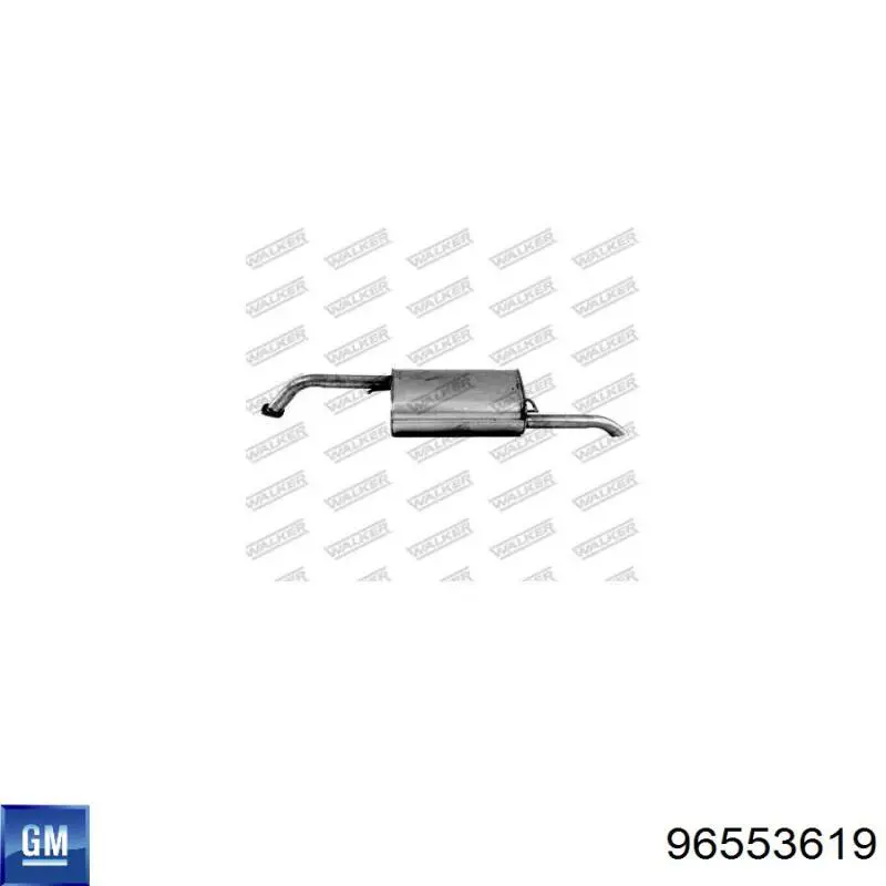 Tłumik, tylna część General Motors 96553619 cena, od 80,02 USD