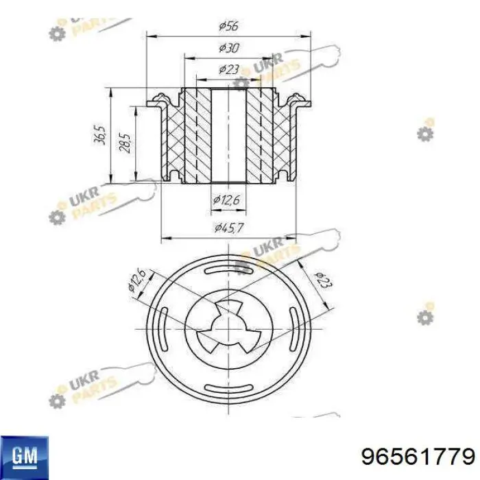 96561779 General Motors Korpus osi przedniej