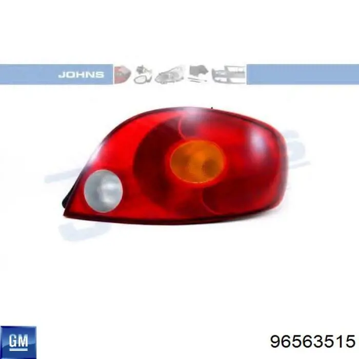 Lampa zespolona tylna prawa General Motors 96563515 cena, od 45,97 USD