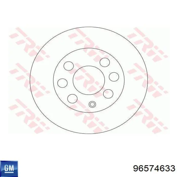 96574633 General Motors tarcza hamulcowa przednia