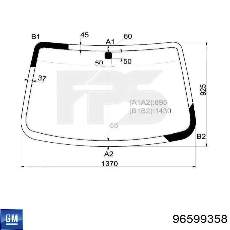 Szyba przednia do Chevrolet Spark (Matiz)  M200, M250