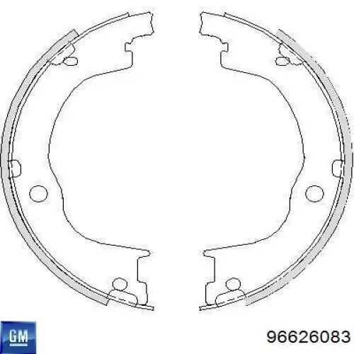 96626083 General Motors Klocki hamulca ręcznego