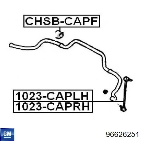 Tuleja stabilizatora przedniego General Motors 96626251 cena, od 5,40 USD