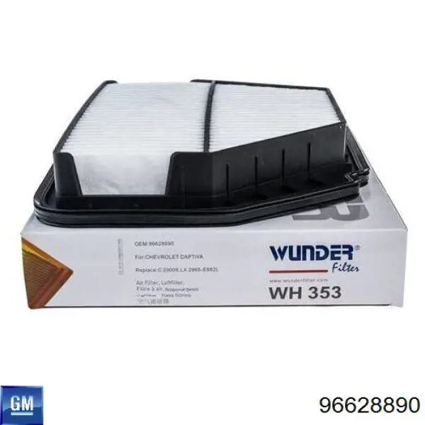 Do koszyka 96628890 General Motors Filtr powietrza