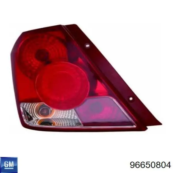 Lampa zespolona tylna lewa General Motors 96650804 cena, od 74,40 USD