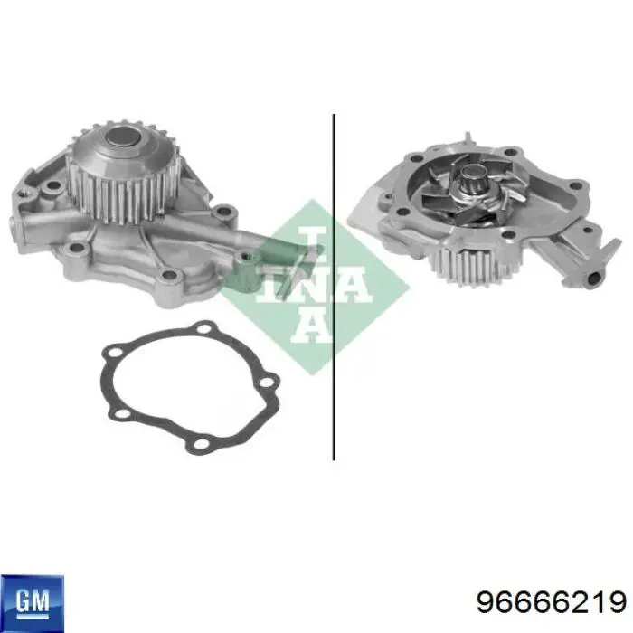 Pompa chłodząca wodna 96666219 General Motors