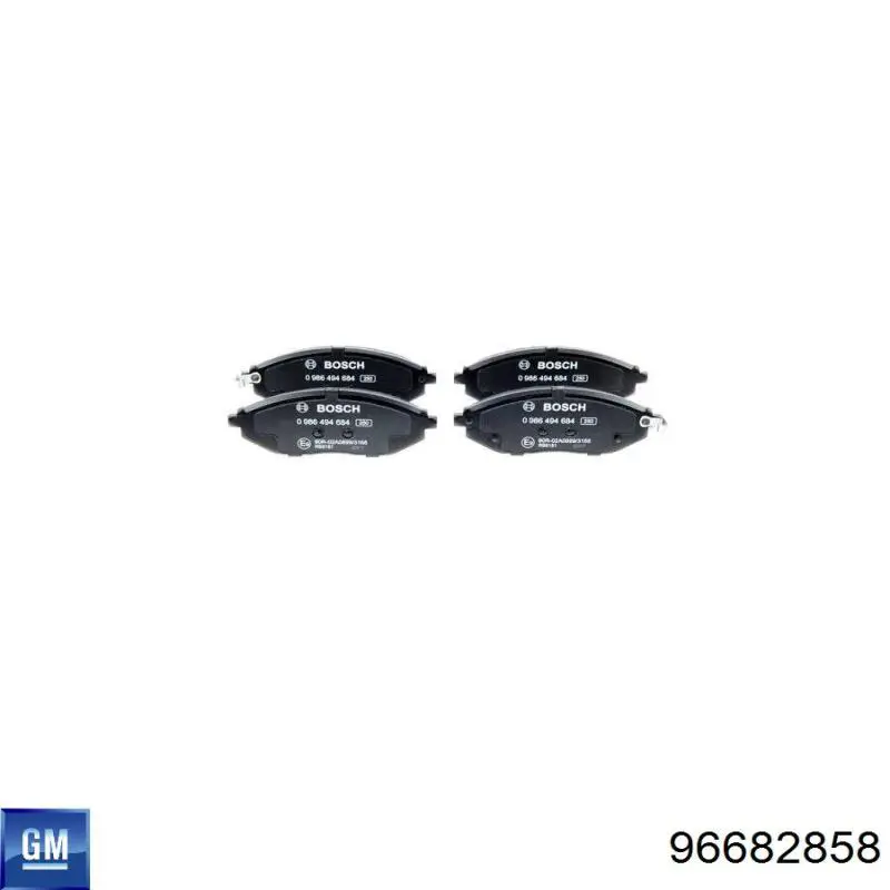 Klocki hamulcowe przednie tarczowe General Motors 96682858 cena, od 29,28 USD