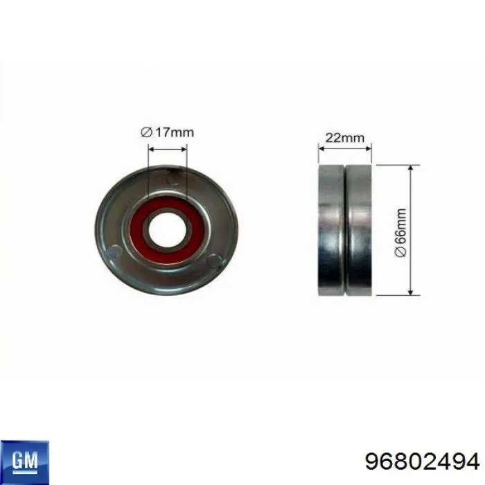 Napinacz paska napędowego General Motors 96802494 cena, od 19,29 USD