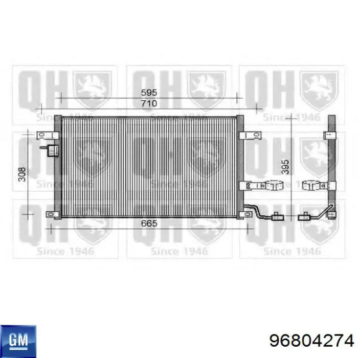 Chłodnica klimatyzacji General Motors 96804274 cena, od 89,80 USD