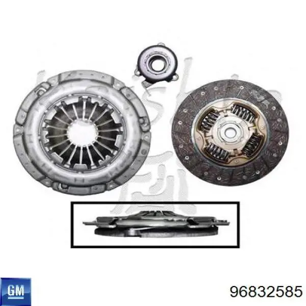 Do koszyka 96832585 General Motors Cylinder roboczy sprzęgła (wysprzęglik) w komplecie z łożyskiem wyciskowym
