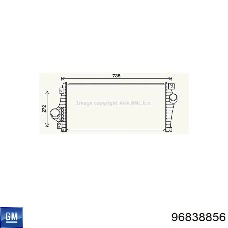 96436138 General Motors Chłodnica intercoolera