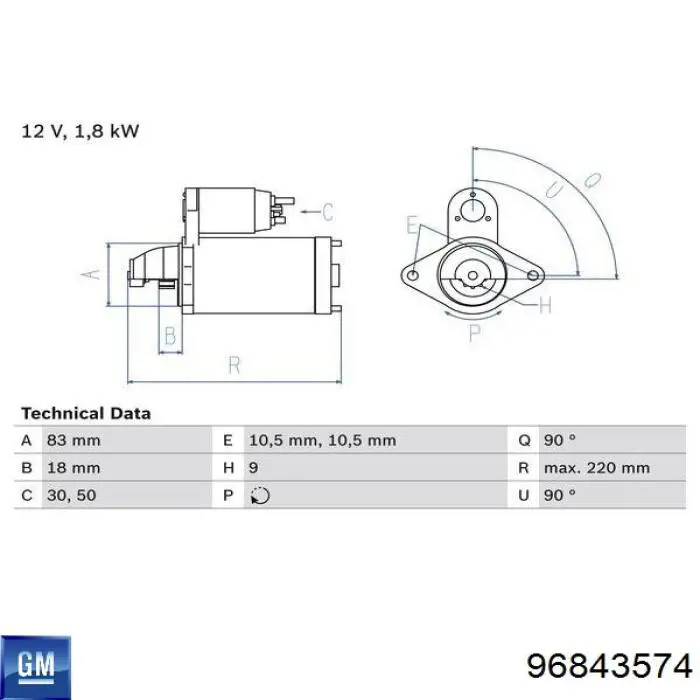 Do koszyka 96843574 General Motors Rozrusznik
