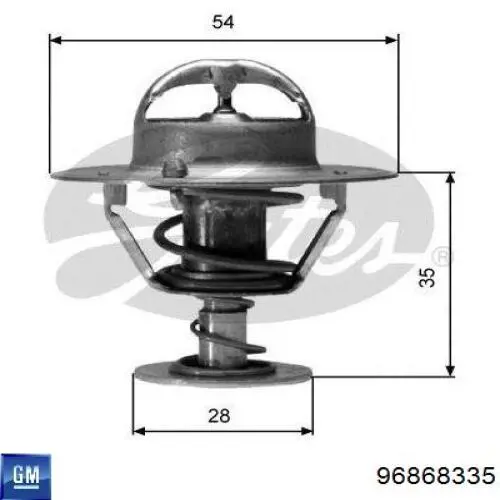 Termostat General Motors 96868335 cena, od 19,06 USD