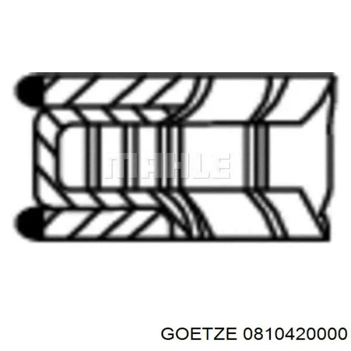 0810420000 Goetze Pierścienie tłokowe na 1 cylinder, STD.