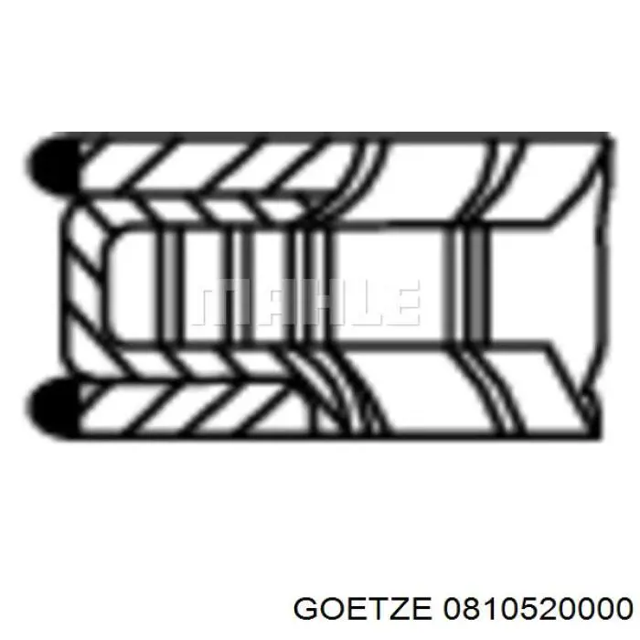 Pierścienie tłokowe na 1 cylinder, STD. Goetze 0810520000 cena, od 17,30 USD