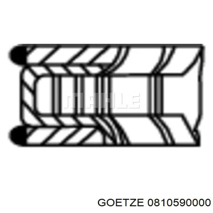Do koszyka 0810590000 Goetze Pierścienie tłokowe na 1 cylinder, STD.