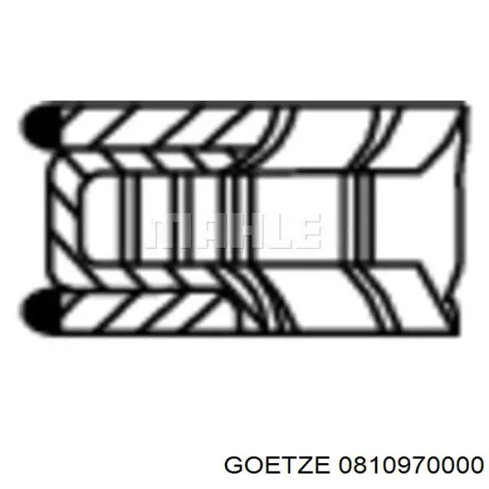 Do koszyka 0810970000 Goetze Pierścienie tłokowe na 1 cylinder, STD.