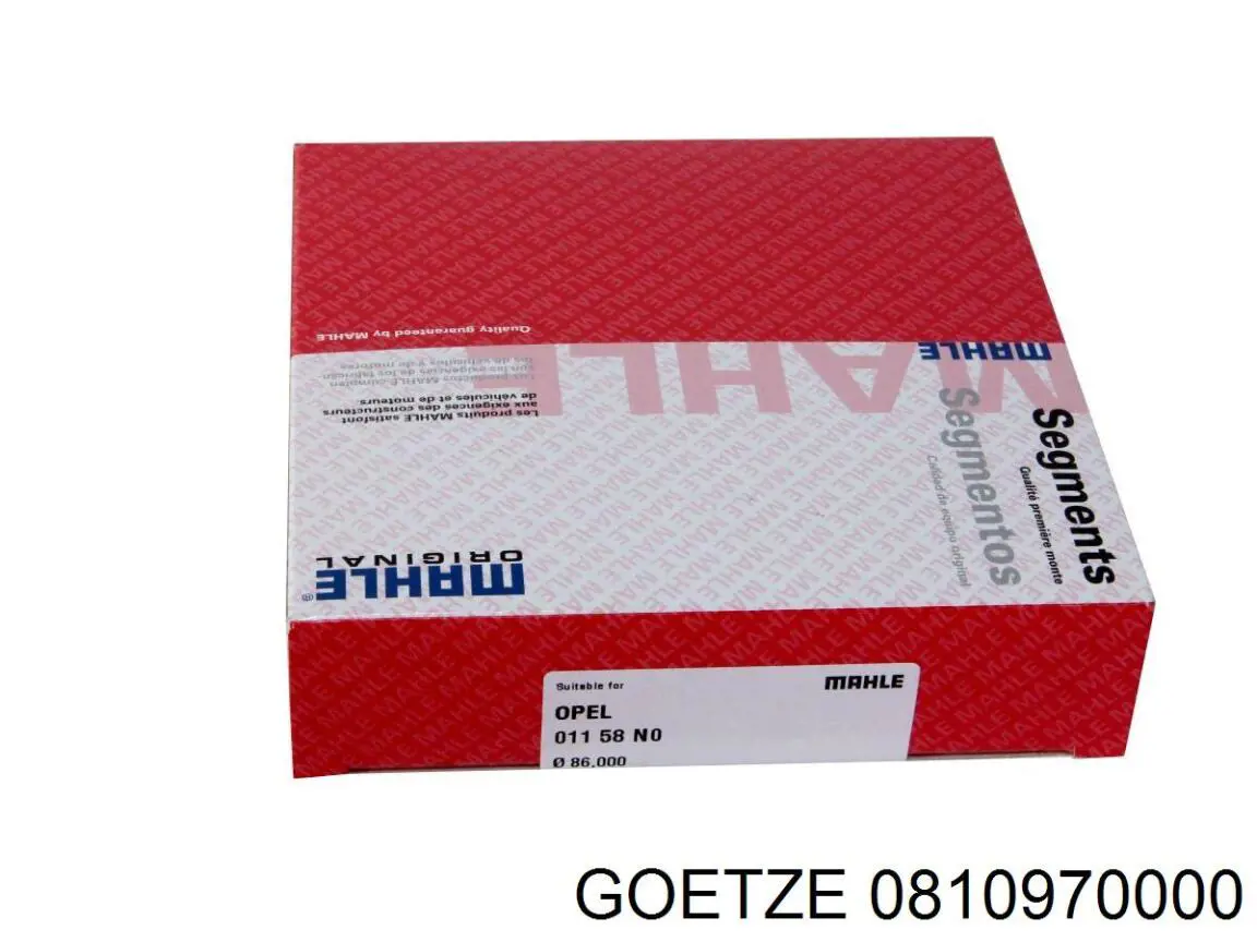 0810970000 Goetze Pierścienie tłokowe na 1 cylinder, STD.