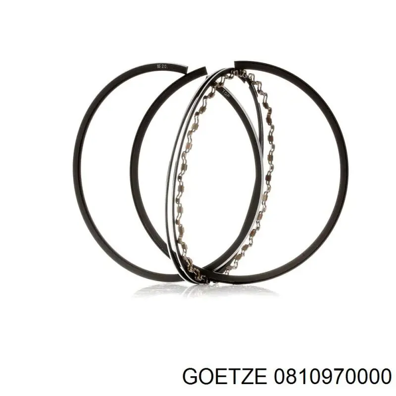 Pierścienie tłokowe na 1 cylinder, STD. 0810970000 Goetze