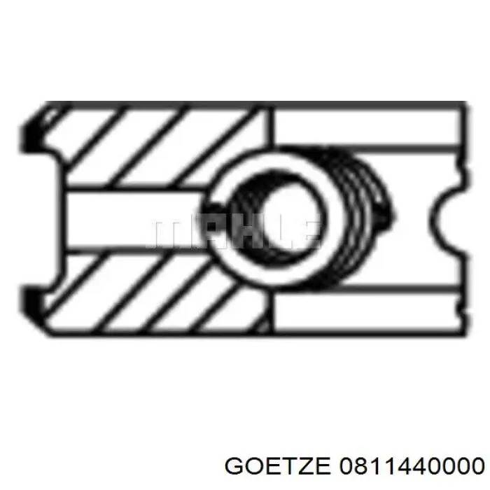 0811440000 Goetze Pierścienie tłokowe na 1 cylinder, STD.