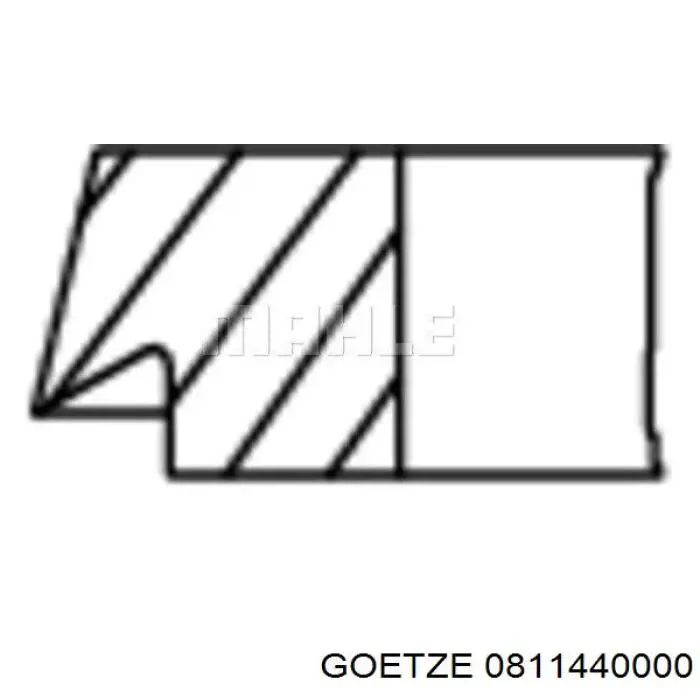 Pierścienie tłokowe na 1 cylinder, STD. Goetze 0811440000 cena, od 39,11 USD