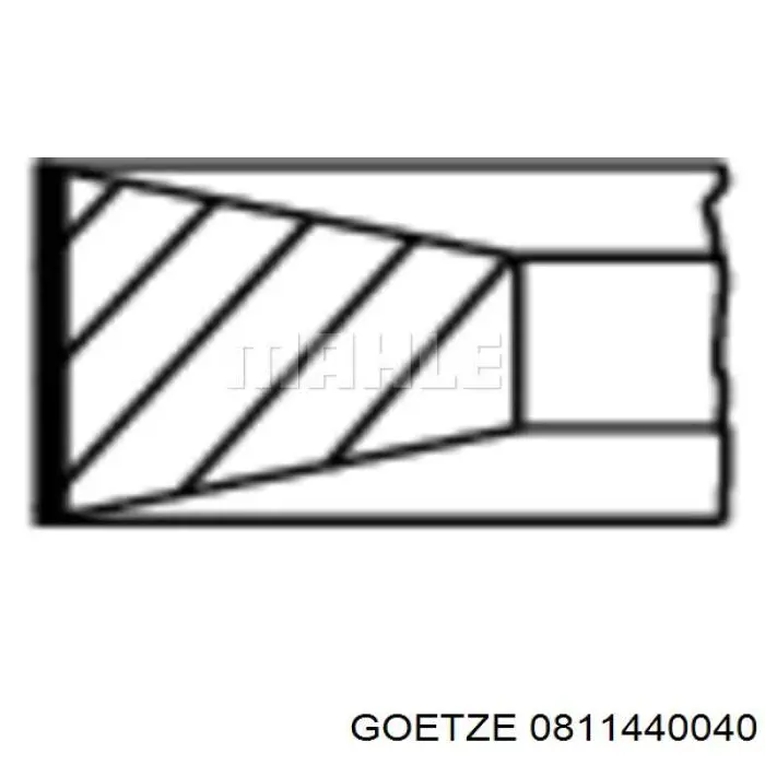 Do koszyka 0811440040 Goetze Pierścienie tłokowe na 1 cylinder, STD.