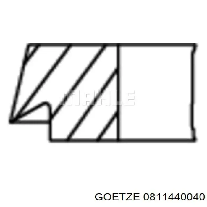 0811440040 Goetze Pierścienie tłokowe na 1 cylinder, STD.