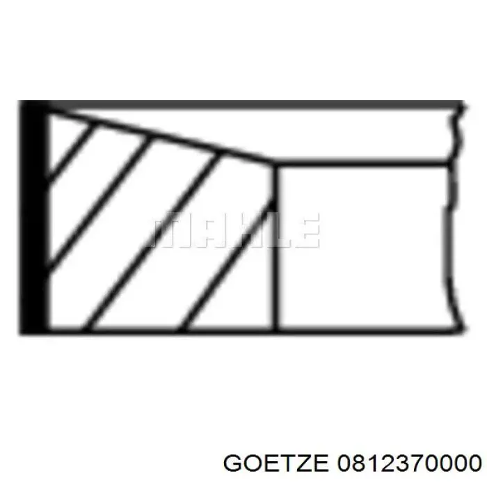 Pierścienie tłokowe na 1 cylinder, STD. Goetze 0812370000 cena, od 24,13 USD