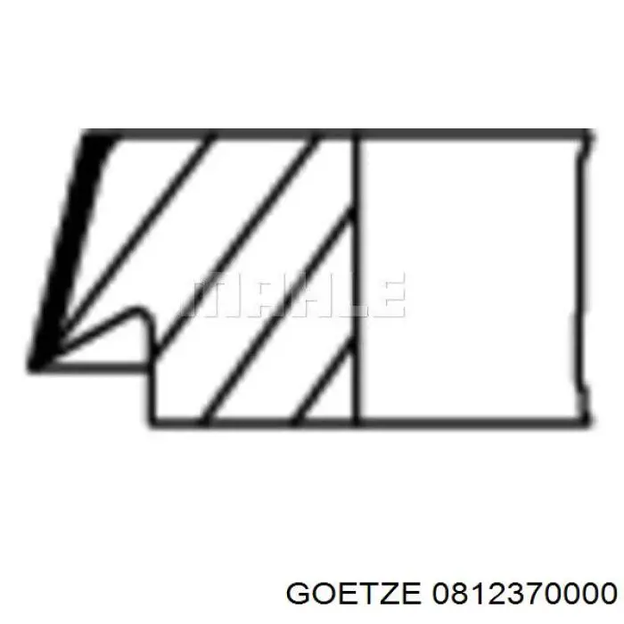 Do koszyka 0812370000 Goetze Pierścienie tłokowe na 1 cylinder, STD.