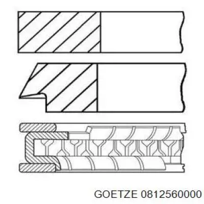 Do koszyka 0812560000 Goetze Pierścienie tłokowe na 1 cylinder, STD.