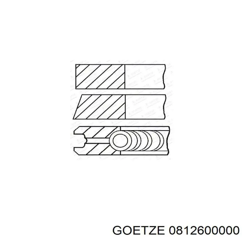 08-126000-00 Goetze pierścienie tłokowe na 1 cylinder, std.