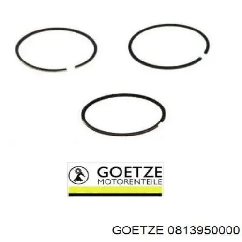 0813950000 Goetze Pierścienie tłokowe na 1 cylinder, STD.