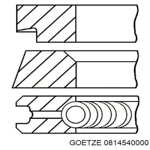 08-145400-00 Goetze pierścienie tłokowe na 1 cylinder, std.