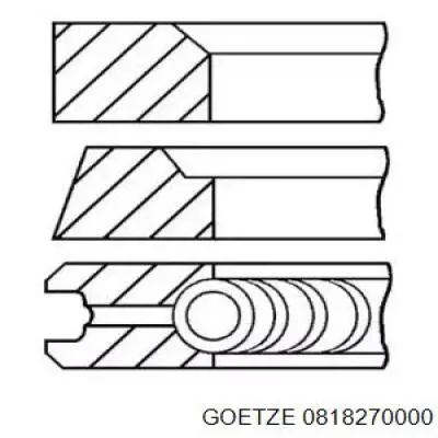 Pierścienie tłokowe na 1 cylinder, STD. do Mercedes S (C140)